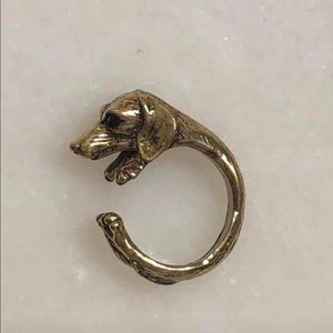 Dachshund Adjustable Brass Ring